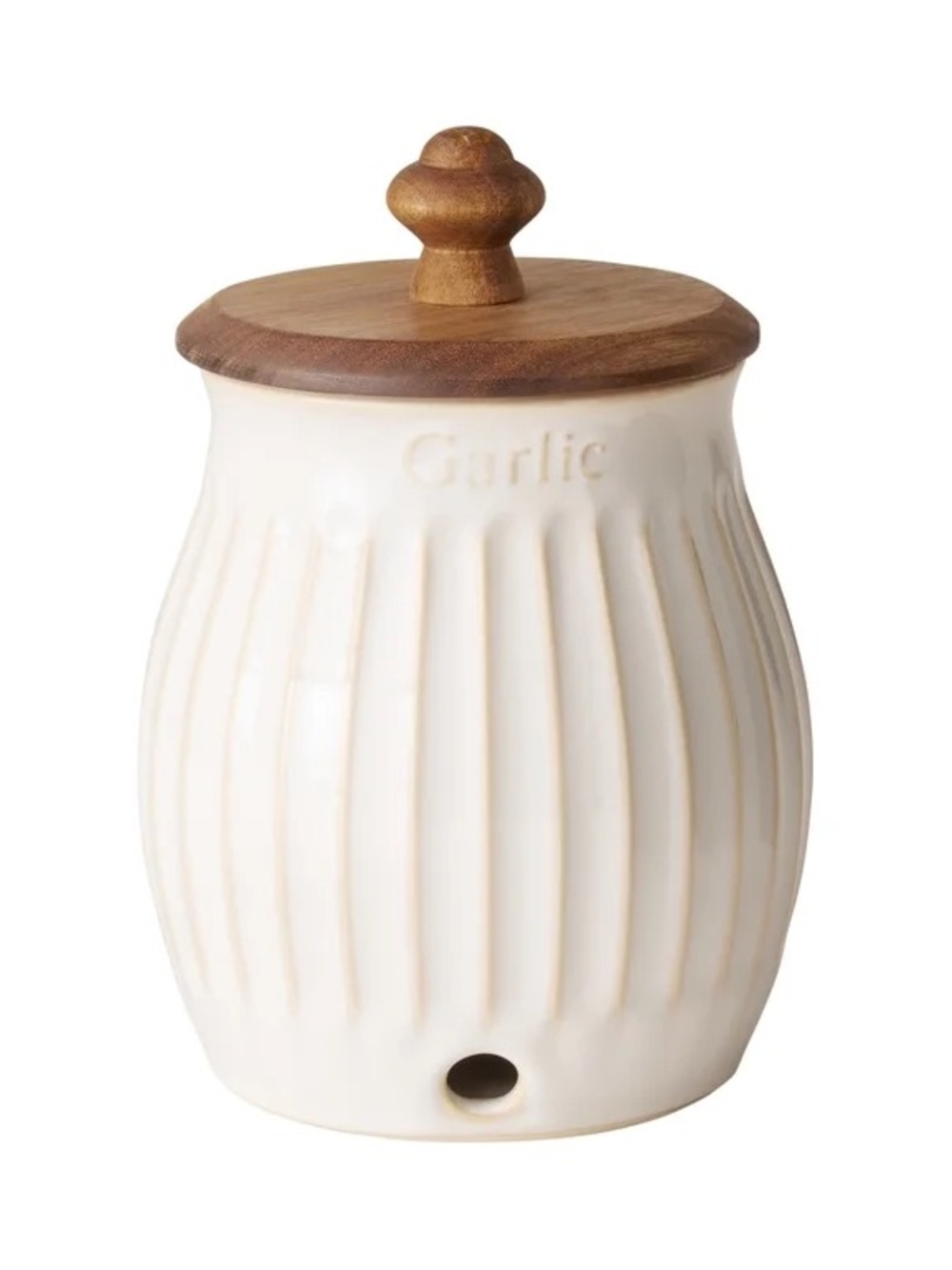 ✨The Pioneer Woman Colette Stoneware Garlic Keeper, White
